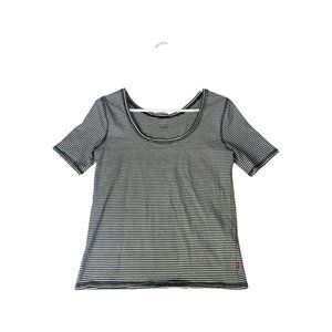 Host pick!  Levi's Black and White Horizontal Striped Shirt Size Medium